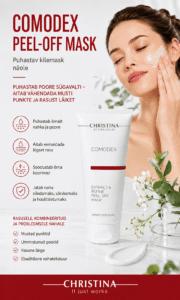 Christina Comodex Peel-Off Mask rasusele ja probleemsele nahale, mis on kaldu mustadele punktidele ja ummistunud pooridele
