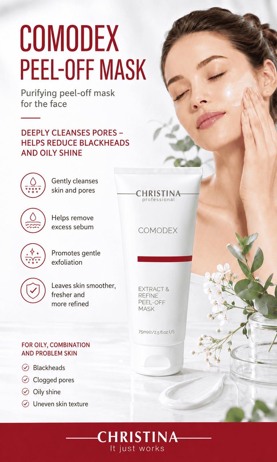 Christina Comodex Peel-Off Mask for oily and problem skin prone to blackheads and clogged pores