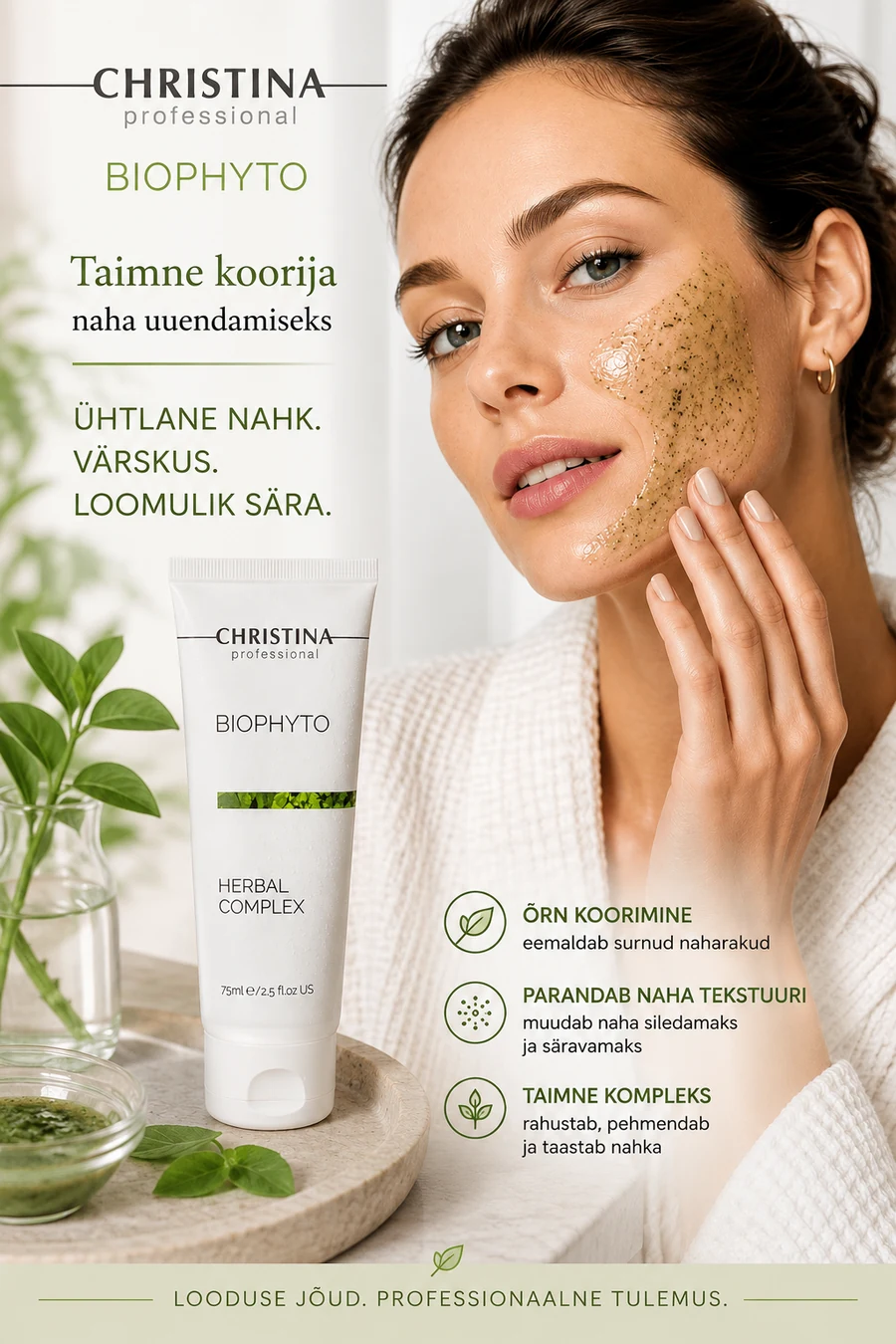 Christina Bio Phyto Herbal Complex siledama ja värskema näonaha jaoks