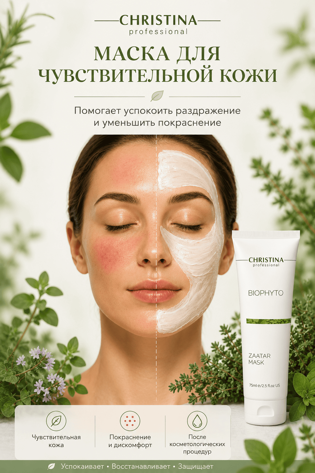 Маска для чувствительной кожи Bio Phyto Zaatar Mask Christina